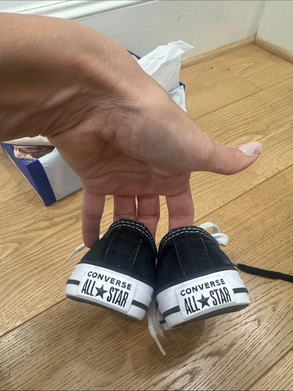 Converse Kids Black and White Low Top Sneakers